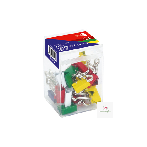 Klip 19mm mix kolorów plastikowe op.24szt GRAND 110-1637