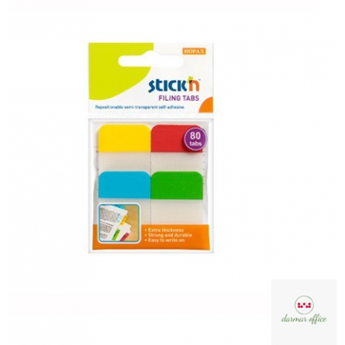Przekładki indeksujące przeźroczyste 38x25mm 4 kolory STICK"N 21607
