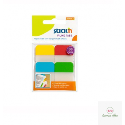 Przekładki indeksujące przeźroczyste 38x25mm 4 kolory STICK"N 21607