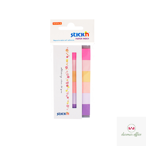 Zakładki papierowe 45x15mm 6 kolorów SPRING 180 kartek STICKN 21595