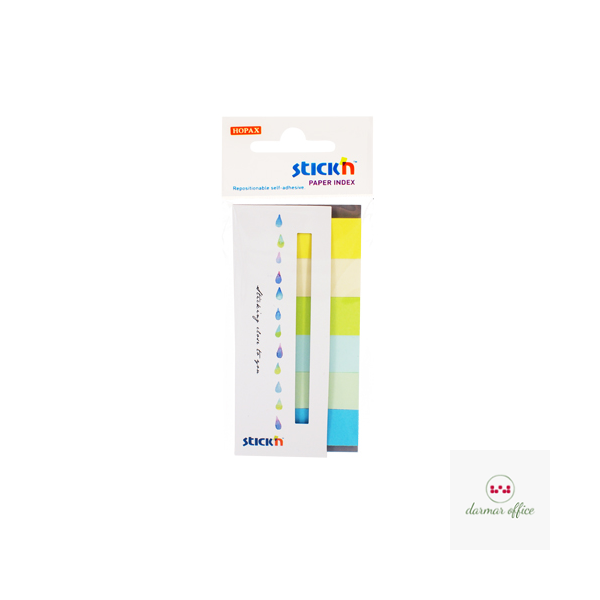 Zakładki papierowe 45x15mm 6 kolorów SUMMER 180 kartek STICK"N 21596