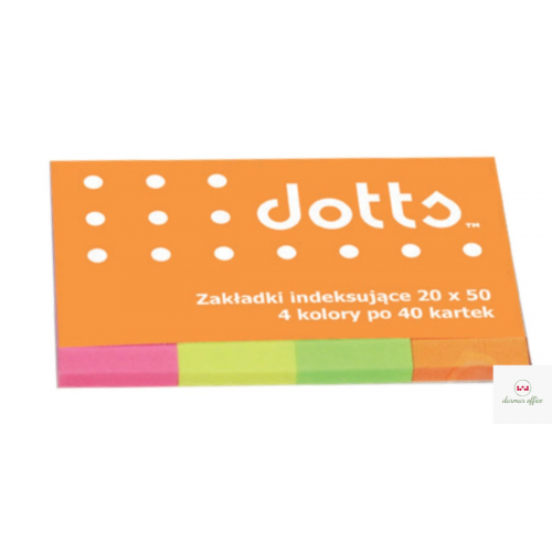 Zakładka indeksująca DOTTS 20x50 4x40kartek neonowa (NSP20/50/N/D)