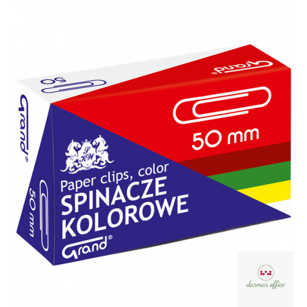 Spinacz kolorowy R-50 -50szt.GRAND 110-1661