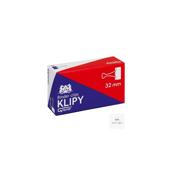 Klip 32mm 12szt (1.1/4cala) czarny GRAND 110-1094