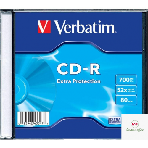 Płyta CD-R VERBATIM SLIM 700MB x52 Extra Protection 43347