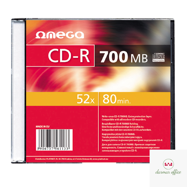 Płyta OMEGA CD-R 700MB 52X SLIM CASE (1) OMS1