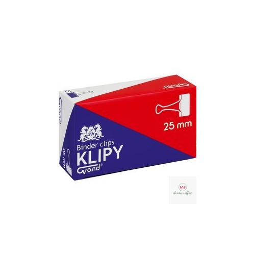 Klip 25mm 12szt (1 cal) czarny GRAND 110-1093