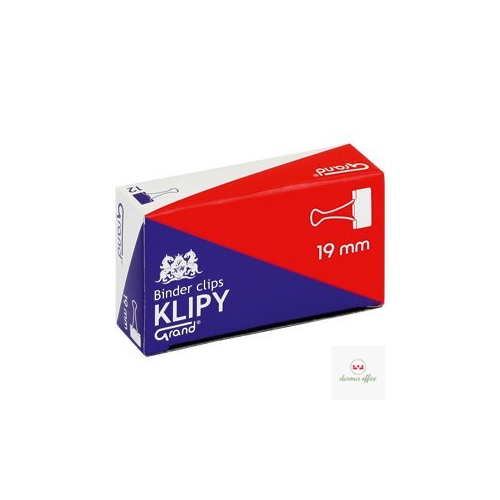Klip 19mm 12szt (3/4 cala) czarny GRAND 110-1092