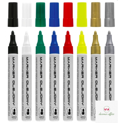 Marker olejowy ECONOMY, fibrowa końcówka 2,5 mm,  niebieski TO-420 Toma