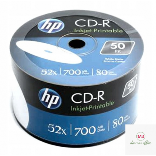 Płyta HP CD-R 700MB 52X (50szt) SZPINDEL WHITE INKJET PRINTABLE  CRE00070WIP