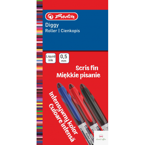 Cienkopis Diggy 0,5 mm czarny 9476570 Herlitz