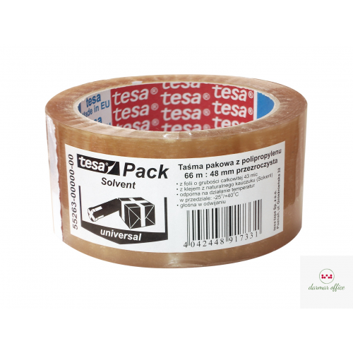 Taśma pakowa TESAPACK STANDARD SOLVENT 66mx48 transparent 55263-00000-00TS
