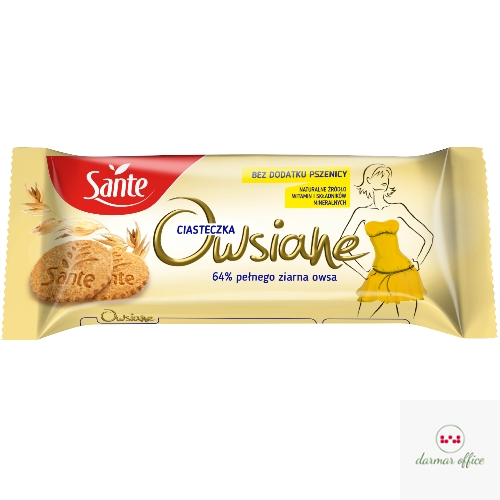Ciasteczka SANTE owsiane naturalne 138g