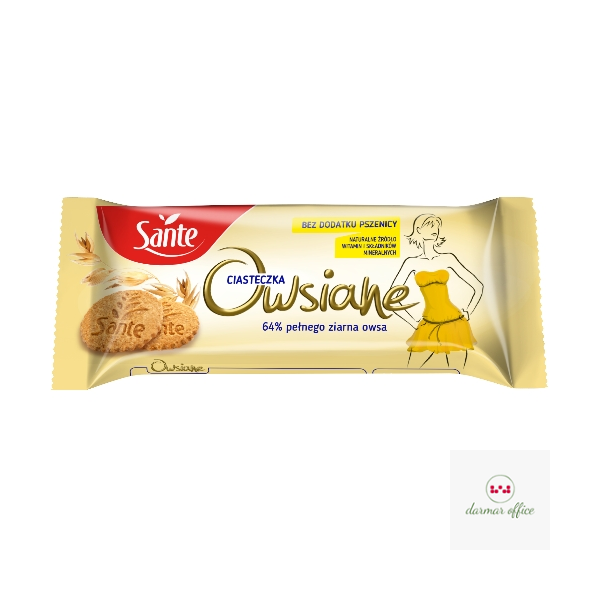 Ciasteczka SANTE owsiane naturalne 138g
