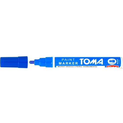 Marker olejowy, fibrowa końcówka 2,5mm, niebieski TO-440 Toma