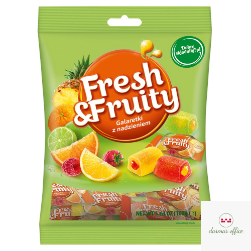 Cukierki WAWEL FRESH&FRUITY galaretki z nadzieniem 160g