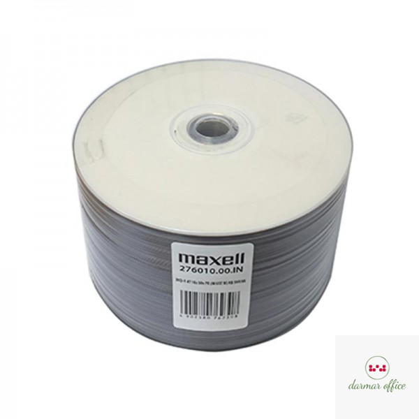 Płyta MAXELL DVD-R 4.7GB 16x (50szt) PRINTABLE, white, do nadruku,  SP shrink, bulk 276010