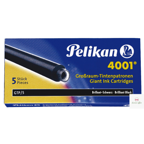 Naboje do piór, długie niebiesko-czarne 310607 Pelikan