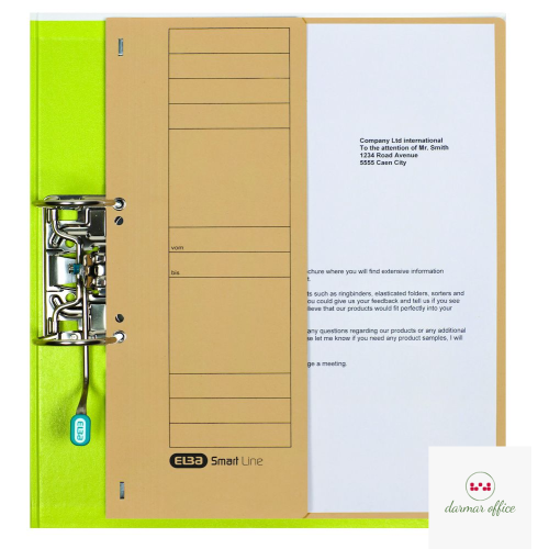 Skoroszyt kartonowy ELBA 1/2 A4, oczkowy, beżowy, 100551877