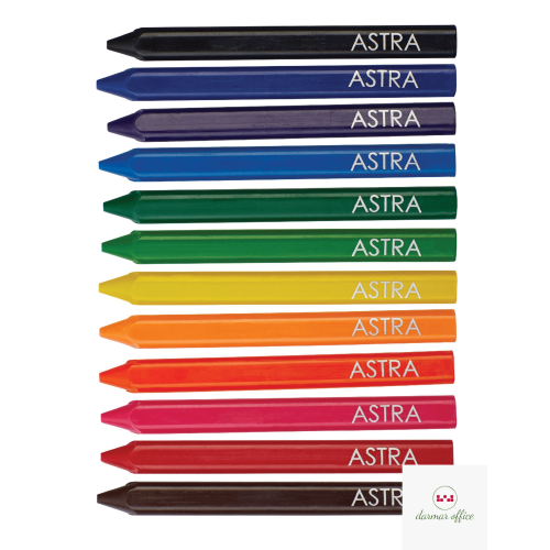 Kredki świecowe trójkątne 12 kolorów ASTRA, 316118001