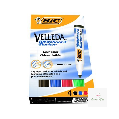 Marker suchościeralny BIC Velleda Ecolutions 1701 mix AST 4szt, 904941