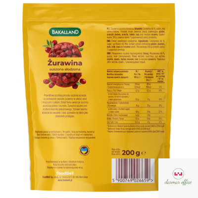 Żurawina 200g BAKALLAND