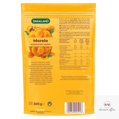 Morele suszone 400g BAKALLAND
