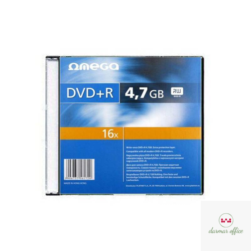Płyta OMEGA DVD+R 4,7GB 16X SLIM CASE (10) OMD16S+ (X)