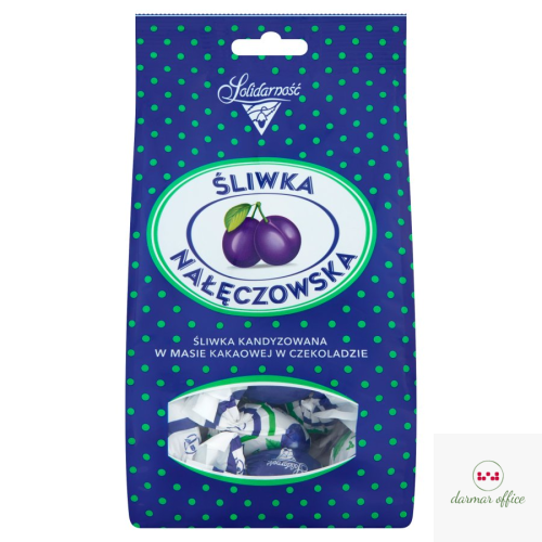 Cukierki Śliwka NAŁĘCZOWSKA w czekoladzie 350g SOLIDARNOŚĆ