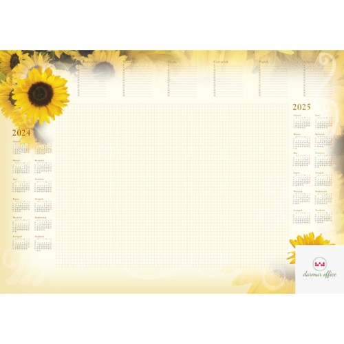 Terminarz -Planer A2 z listwą 2024 Słoneczniki Michalczyk i Prokop T-1-A2-5