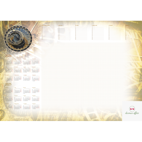 Terminarz -Planer A2 z listwą 2024 Zegar Michalczyk i Prokop T-1-A2-4