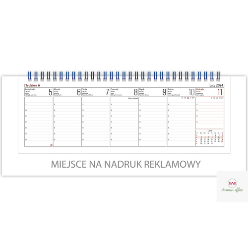 Kalendarz biurowy VOYAGER 2024 (H4b) -biały TELEGRAPH