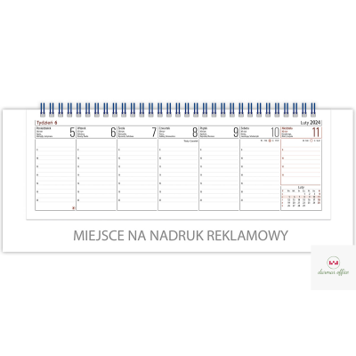 Kalendarz biurowy VOYAGER 2024 (H4b) -biały TELEGRAPH