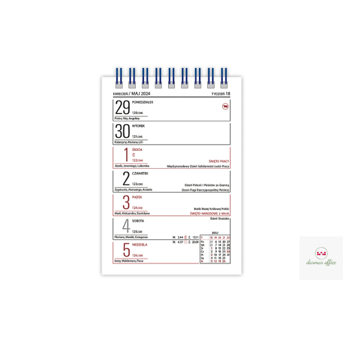 Kalendarz biurowy MINI ZODIAK 2024 (H7) TELEGRAPH