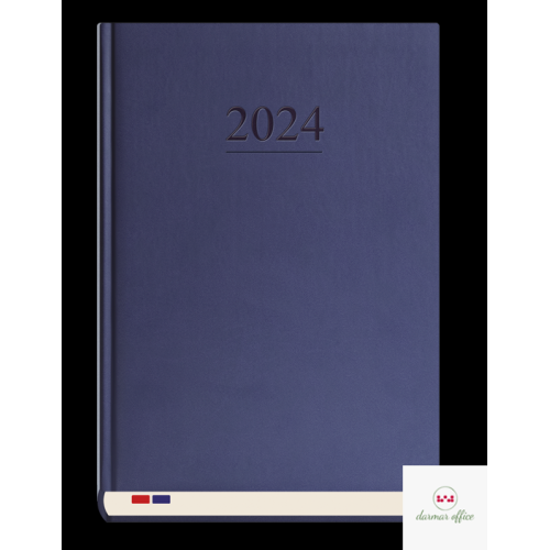 Terminarz Stacjonarny A4 2024 - granatowy Michalczyk i Prokop T-229V-G