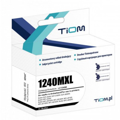 Tusz Tiom do Brother 1240MXL | LC1240M | 600 str. | magenta