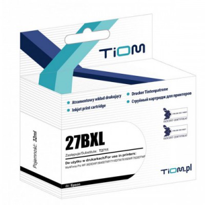 Tusz Tiom do Epson 27BXL | C13T27114012 | 32 ml | black