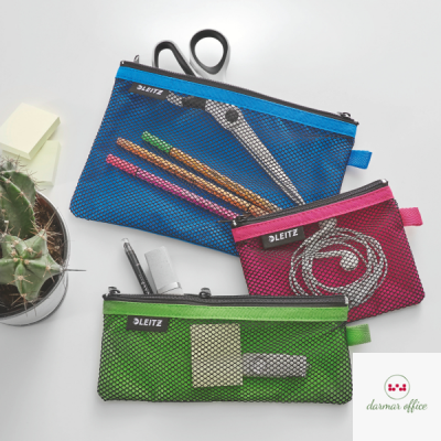 Koszulka z suwakiem z dwoma przegródkami Leitz WOW, rozmiar S, różowa 40110023