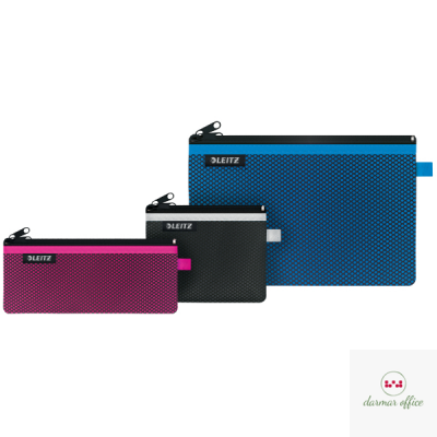 Koszulka z suwakiem z dwoma przegródkami Leitz WOW, rozmiar S, różowa 40110023