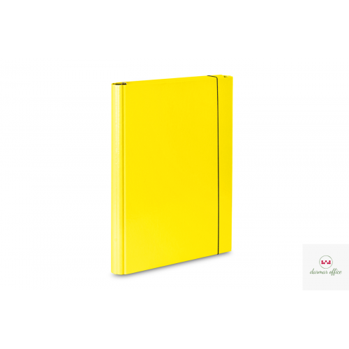 Teczka skrzydłowa z gumką CARIBIC 4cm żółta VAUPE, 339/28