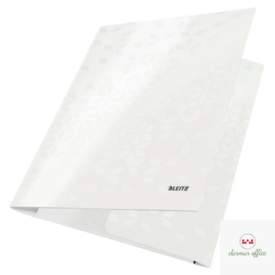 Teczka kartonowa z gumką LEITZ perłowy biała WOW 39820001