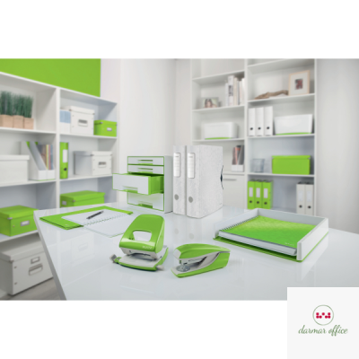 Zszywacz średni metalowy Leitz, zielony, 10 lat gwarancji, 30 kartek 55021054