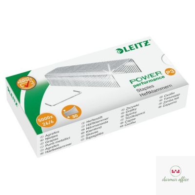 Zszywki Leitz galwanizowane, 26/6 5000 szt. 55721000