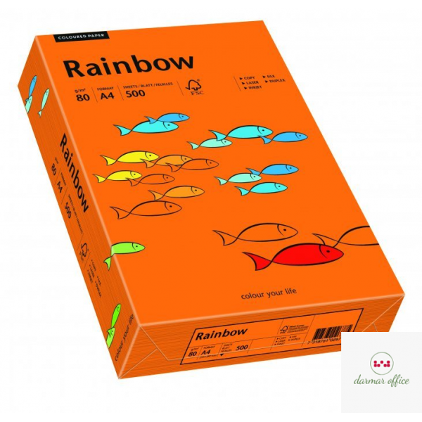 Papier xero kolorowy RAINBOW ciemnopomarańczowy R26 88042453