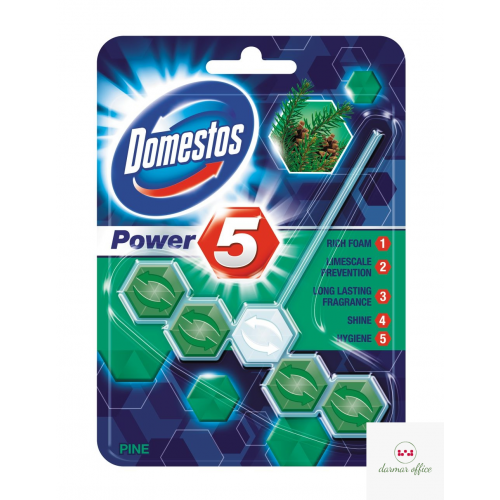 DOMESTOS Zawieszka do toalety KOSTKA POWER5 PINE  88399