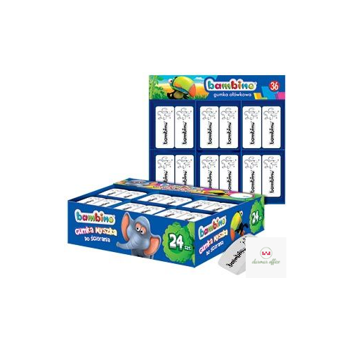 Gumki do ścierania biała MYSZKA BAMBINO (24) 3011 ST.MAJEWSKI