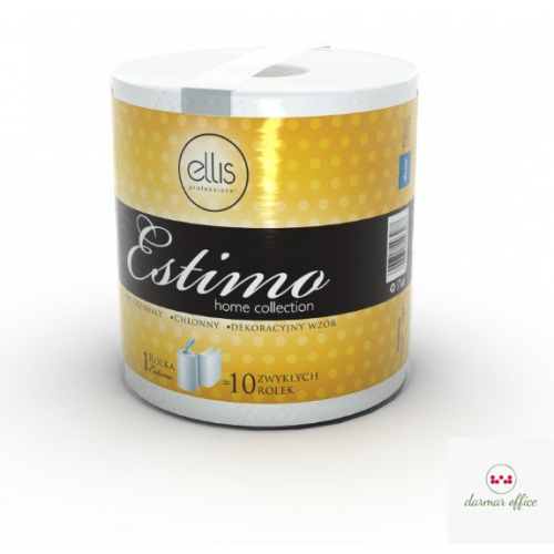 Ręcznik w roli ELLIS Estimo 100m 2 warstwy celuloza 500 listków 9.793.134 3087