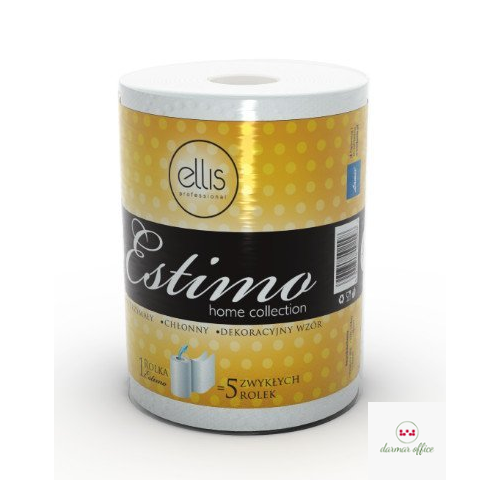 Ręcznik w roli ELLIS Estimo 50m 2 warstwy celuloza 250 listków 2998