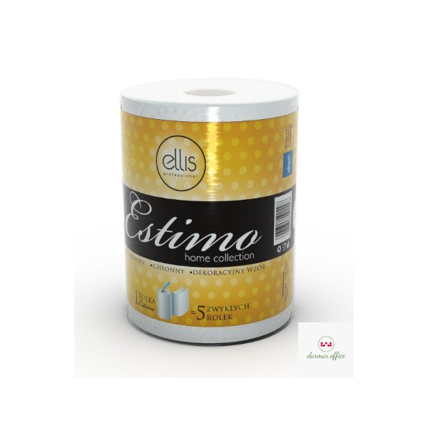 Ręcznik w roli ELLIS Estimo 50m 2 warstwy celuloza 250 listków 2998