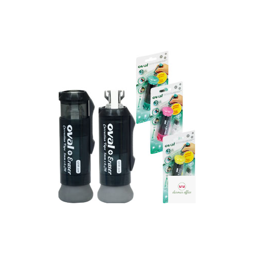 Korektor OVAL w taśmie QDR-506 z gumką do mazania, biały, 5mm x 6m OVAL 160-2095